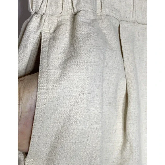 Liz Claiborne Womens Linen Blend Pants Size XL Cream Tan Natural Pockets - Picture 4 of 10